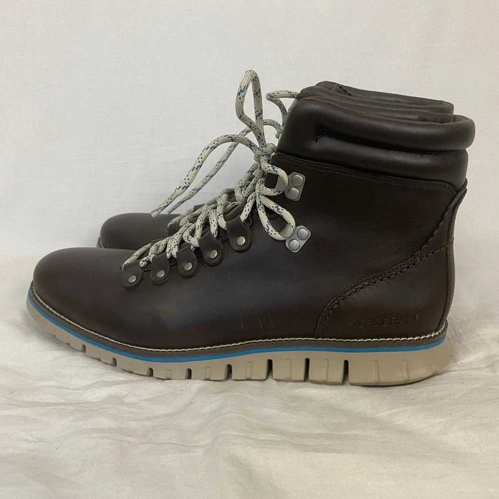 Cole Haan Zerogrand Waterproof Hiking Boots Mens 9.5 Brown Leather C33960